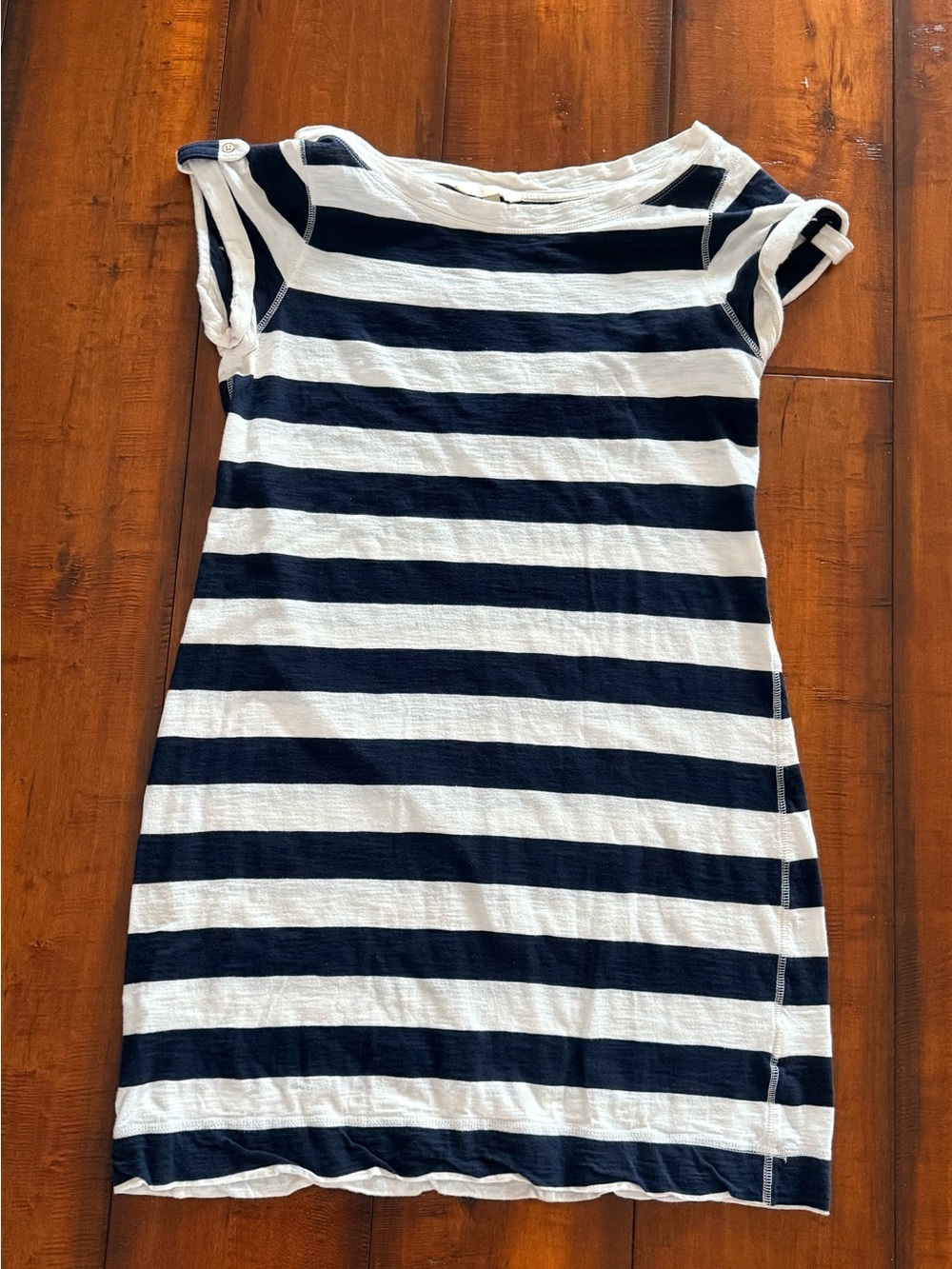 Banana Republic Navy and White Striped Mini Dress